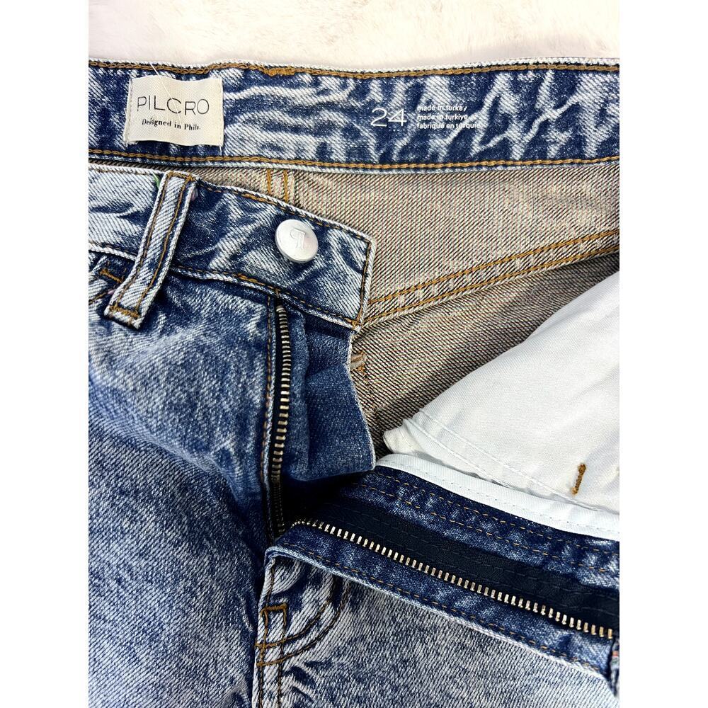Anthropologie Pilcro Denim Fringe Distressed Cheeky Shorts - Picture 7 of 8